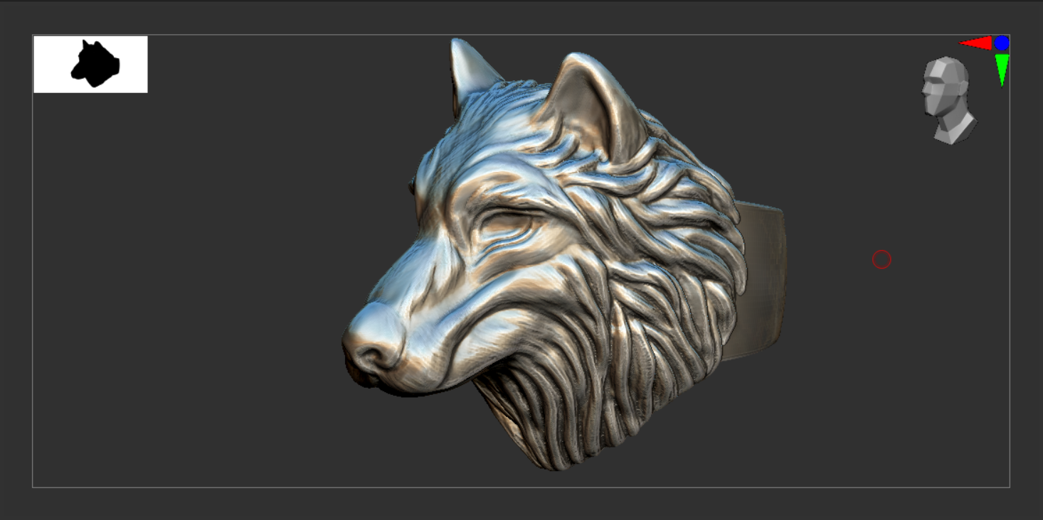 Zbrush，keyshot，wolf，Modeling and rendering，jewelry，Jewellery，