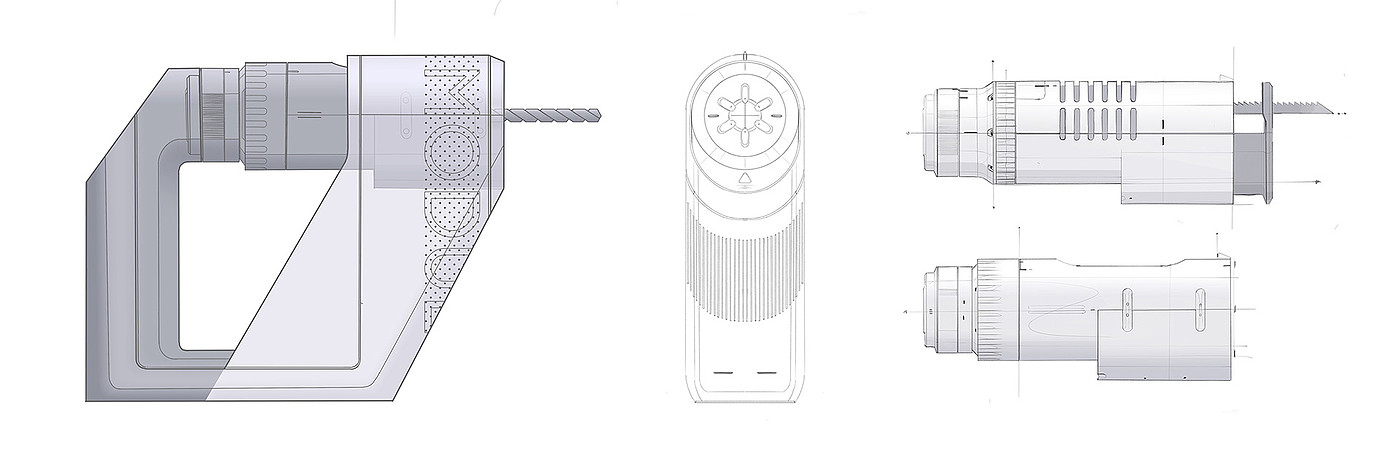tool，Drill module，product design，