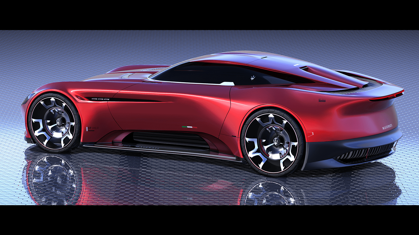 automobile，Maserati，concept，sketch，Electric，