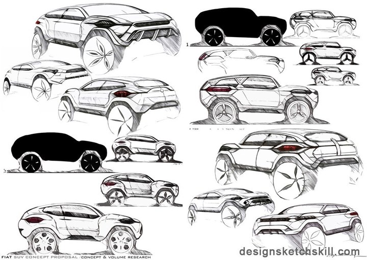 Hand drawn car，design sketch，sketch，