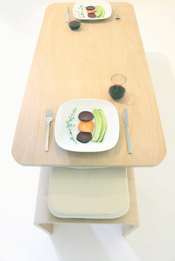 木制，餐桌，简单，互动，