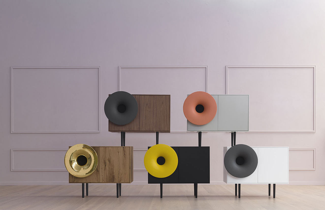 tone quality，level of appearance，Trumpet shape，Bluetooth，Modern speaker，
