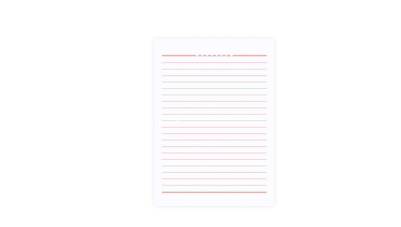 Redesign，Unconscious design，Title centered，Composition paper，Stationery，