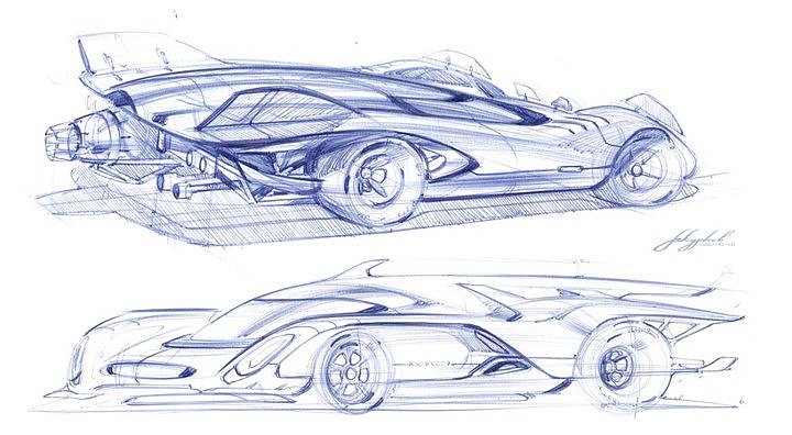 Hand drawn car，design sketch，sketch，