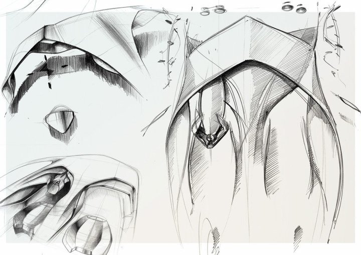 Hand drawn car，design sketch，sketch，