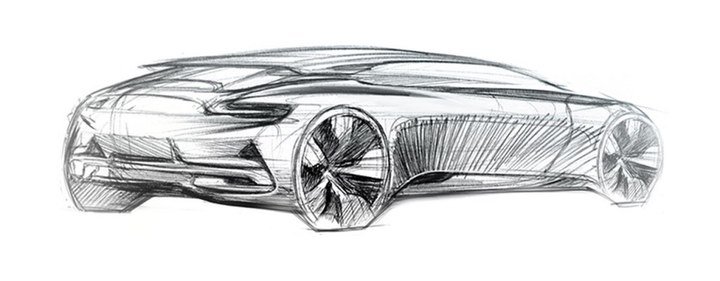 Hand drawn car，design sketch，sketch，