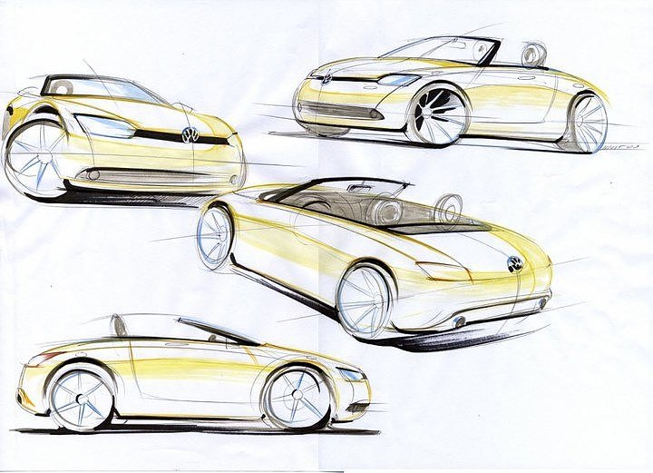 Hand drawn car，design sketch，sketch，