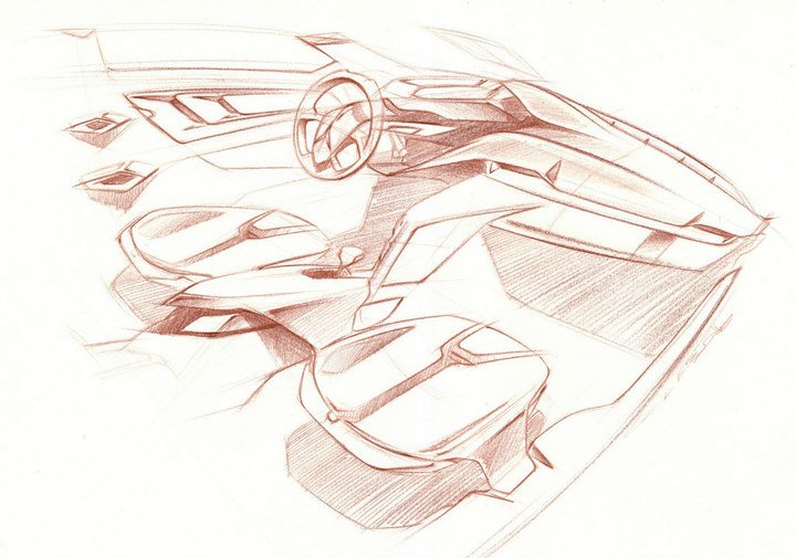 Hand drawn car，design sketch，sketch，