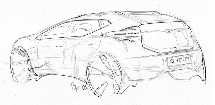 Hand drawn car，design sketch，sketch，