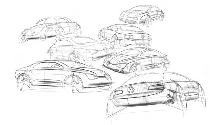 Hand drawn car，design sketch，sketch，