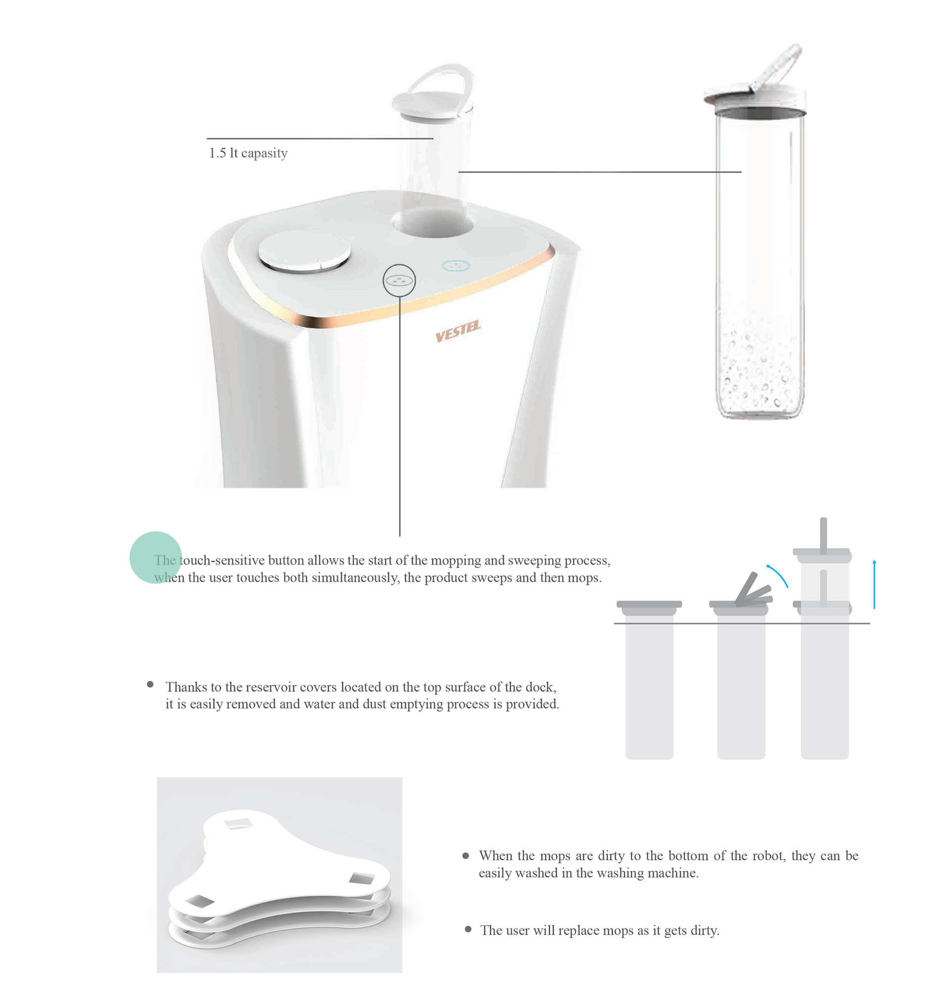 Vacuum cleaner，Mopping robot，Three wheeled robot，Cleaning tools，