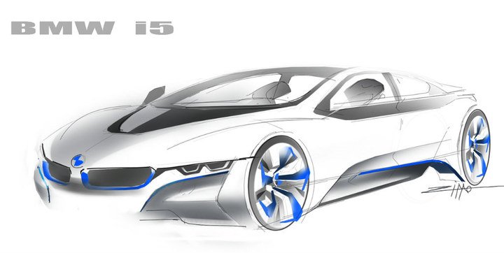 Hand drawn car，design sketch，sketch，