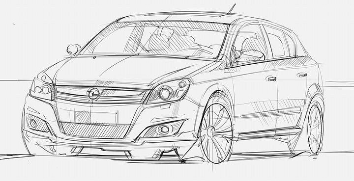 Hand drawn car，design sketch，sketch，