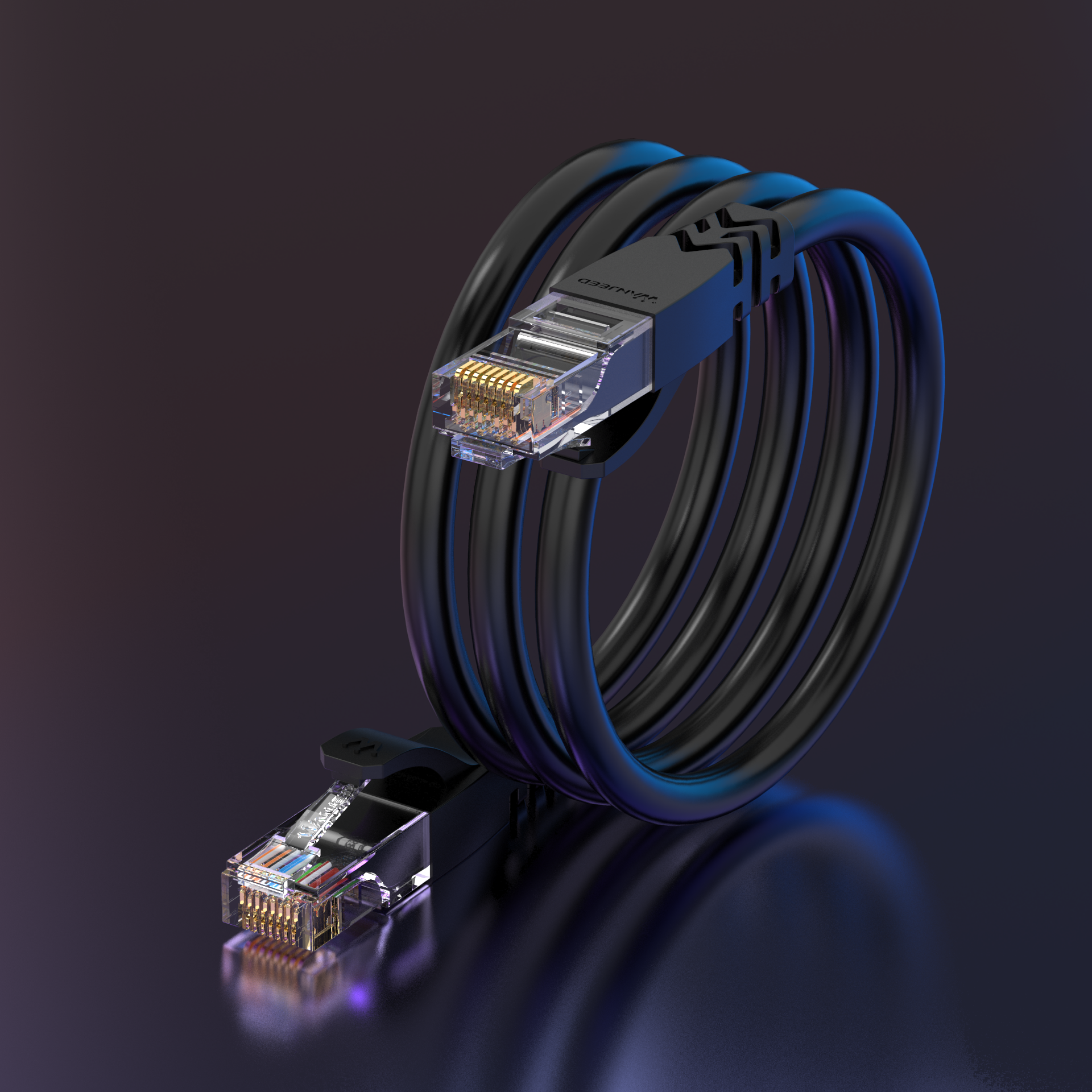 Network cable，Jumper，Render，keyshot，