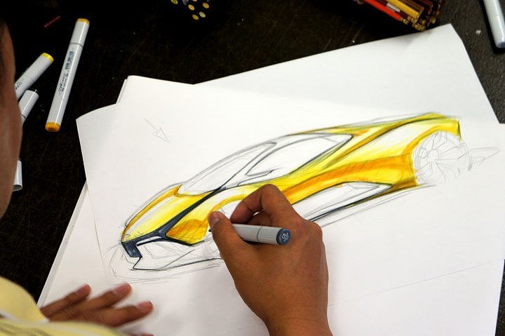 Hand drawn car，design sketch，sketch，