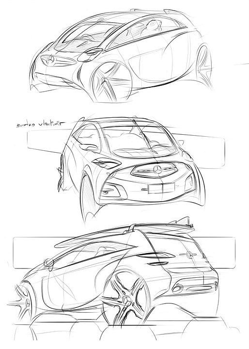 Hand drawn car，design sketch，sketch，