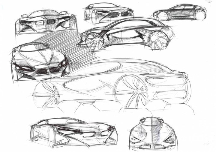 Hand drawn car，design sketch，sketch，