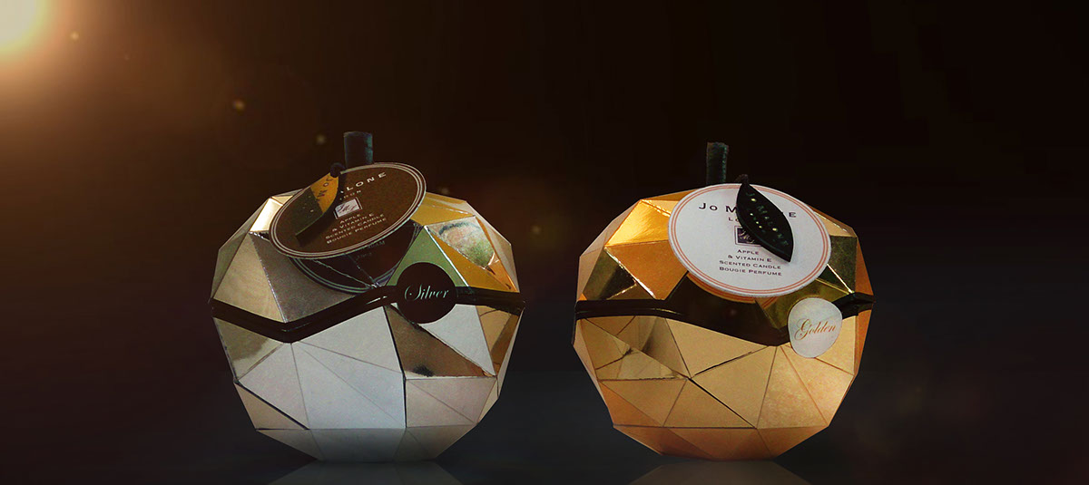 Candle box，Apple，Creative packaging design，