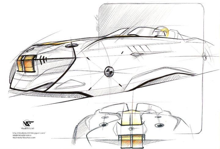 Hand drawn car，design sketch，sketch，