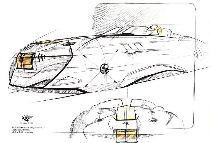 Hand drawn car，design sketch，sketch，
