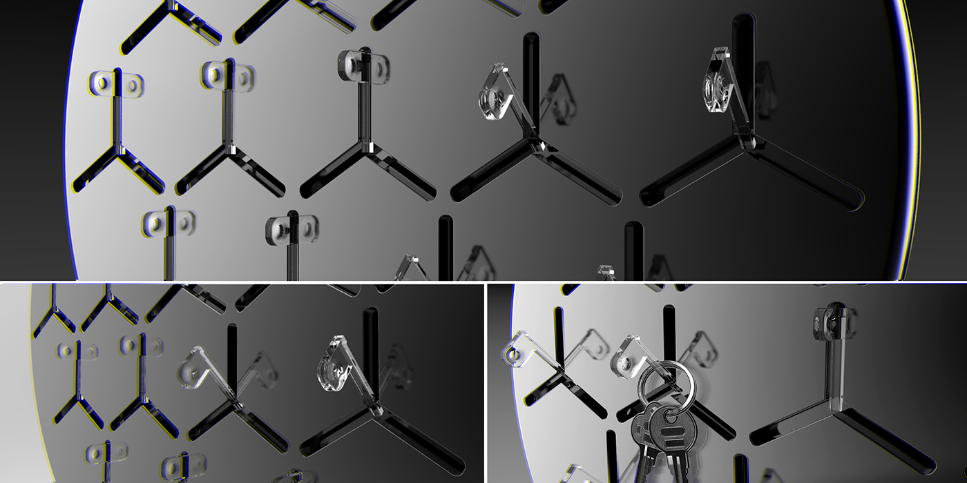 honeycomb，Creative key holder design，Household products，honeybee，