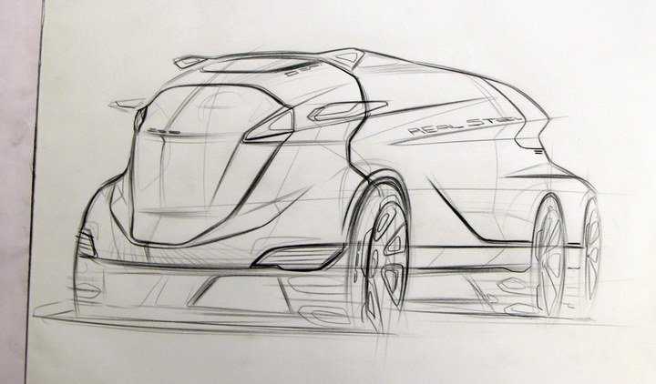 Hand drawn car，design sketch，sketch，