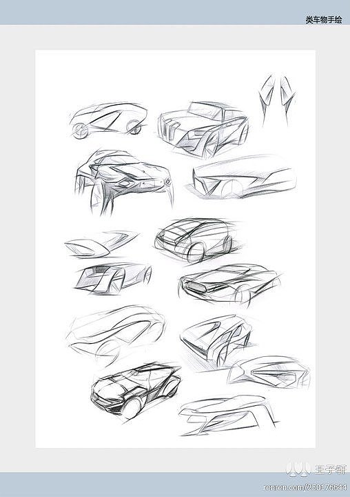 Hand drawn car，design sketch，sketch，