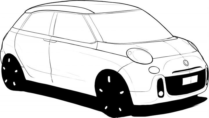 Hand drawn car，design sketch，sketch，