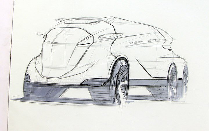 Hand drawn car，design sketch，sketch，