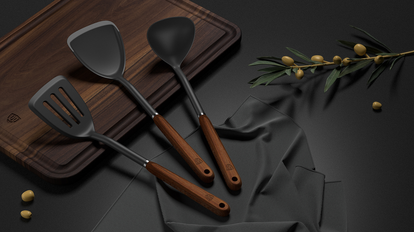 Kitchen tools，Chinese shovel，Silicone scoop，Spatula，a soup spoon，Frying shovel，
