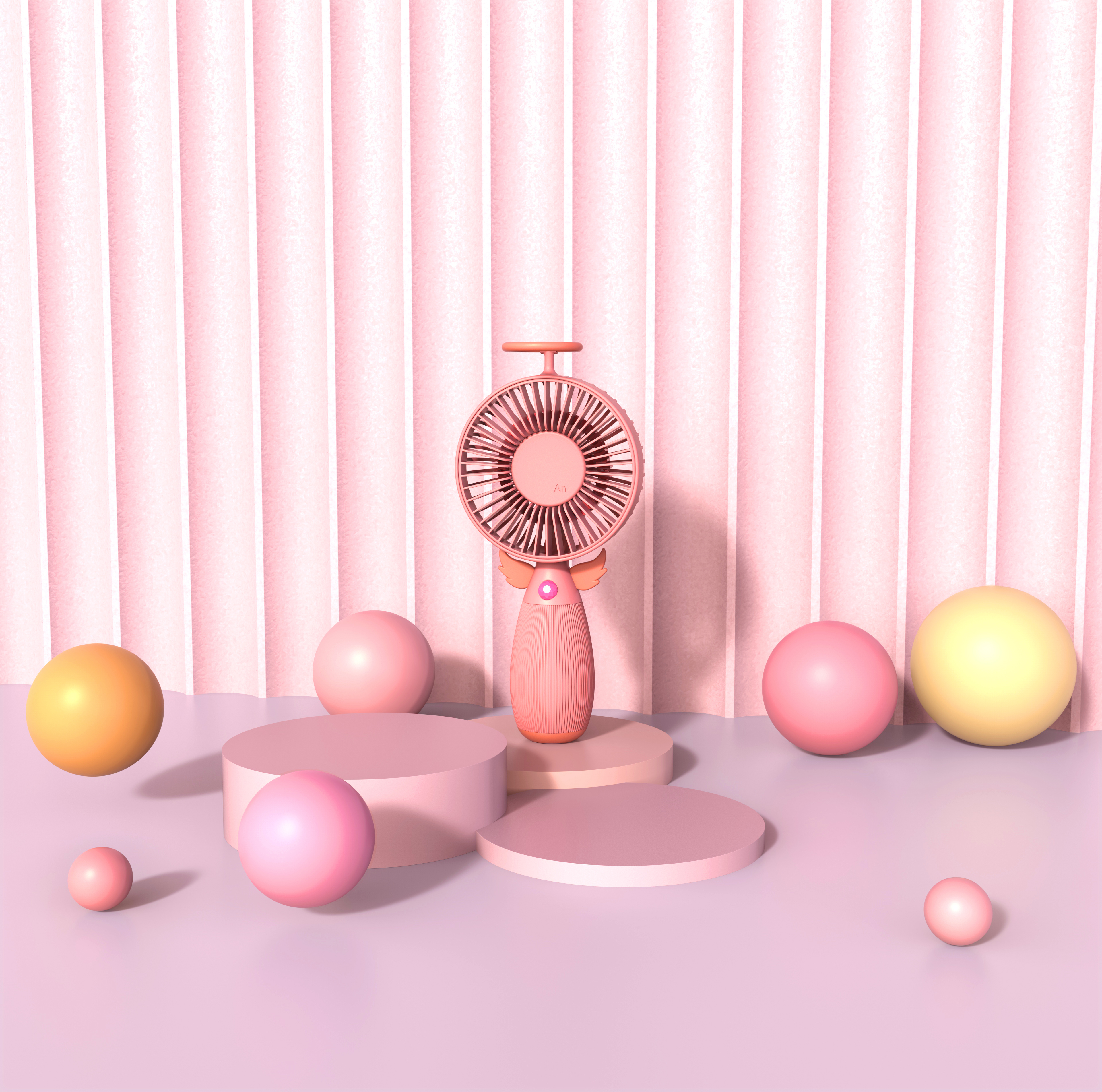 Fan, handheld fan, cute.，