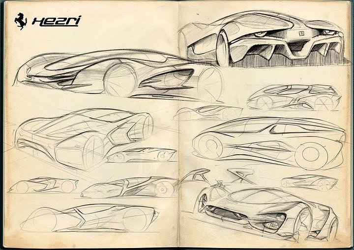 Automobile design，design sketch，sketch，