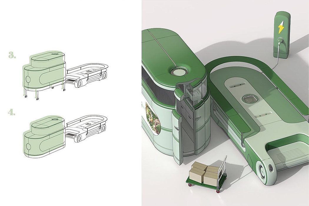 Restaurant，dining car，modularization，Electric truck，Foldable，portability，