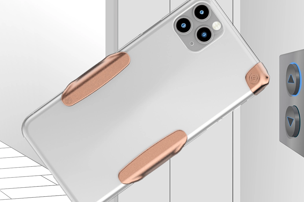 Mobile phone shell，Copper accessories，No touch required，