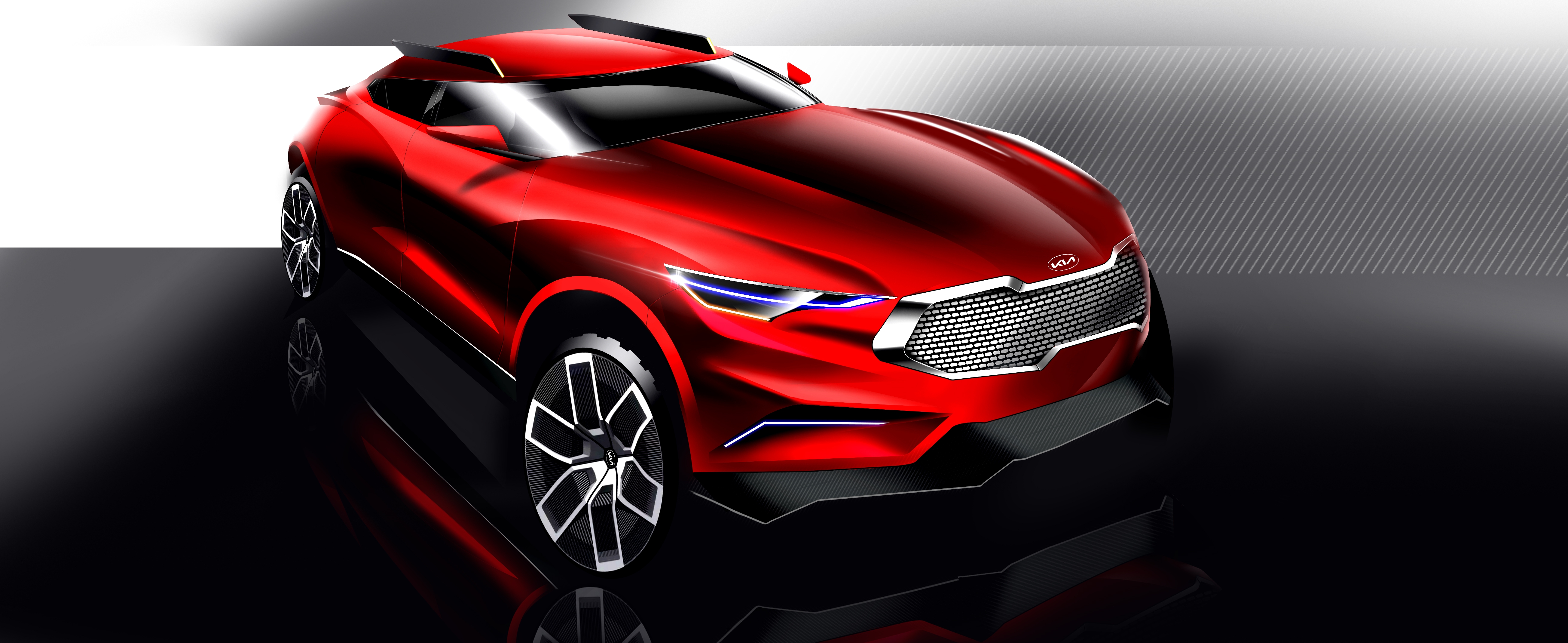 Car design rendering，