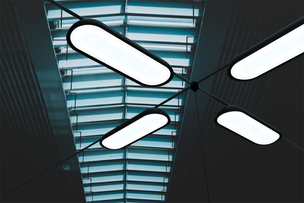 a chandelier，move，track，pulley，