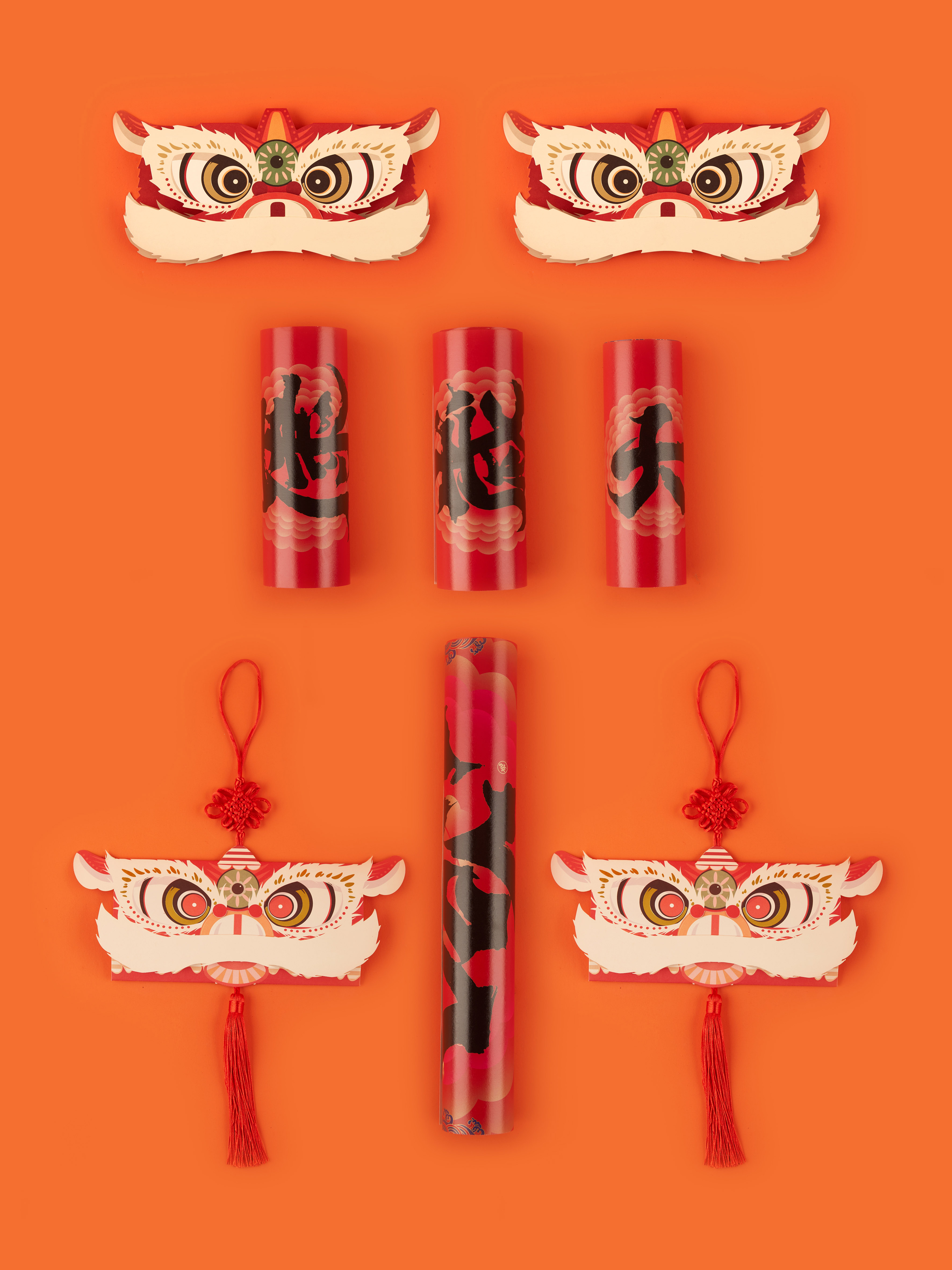 Spring Festival couplets，Red envelopes，new year，Gift box，