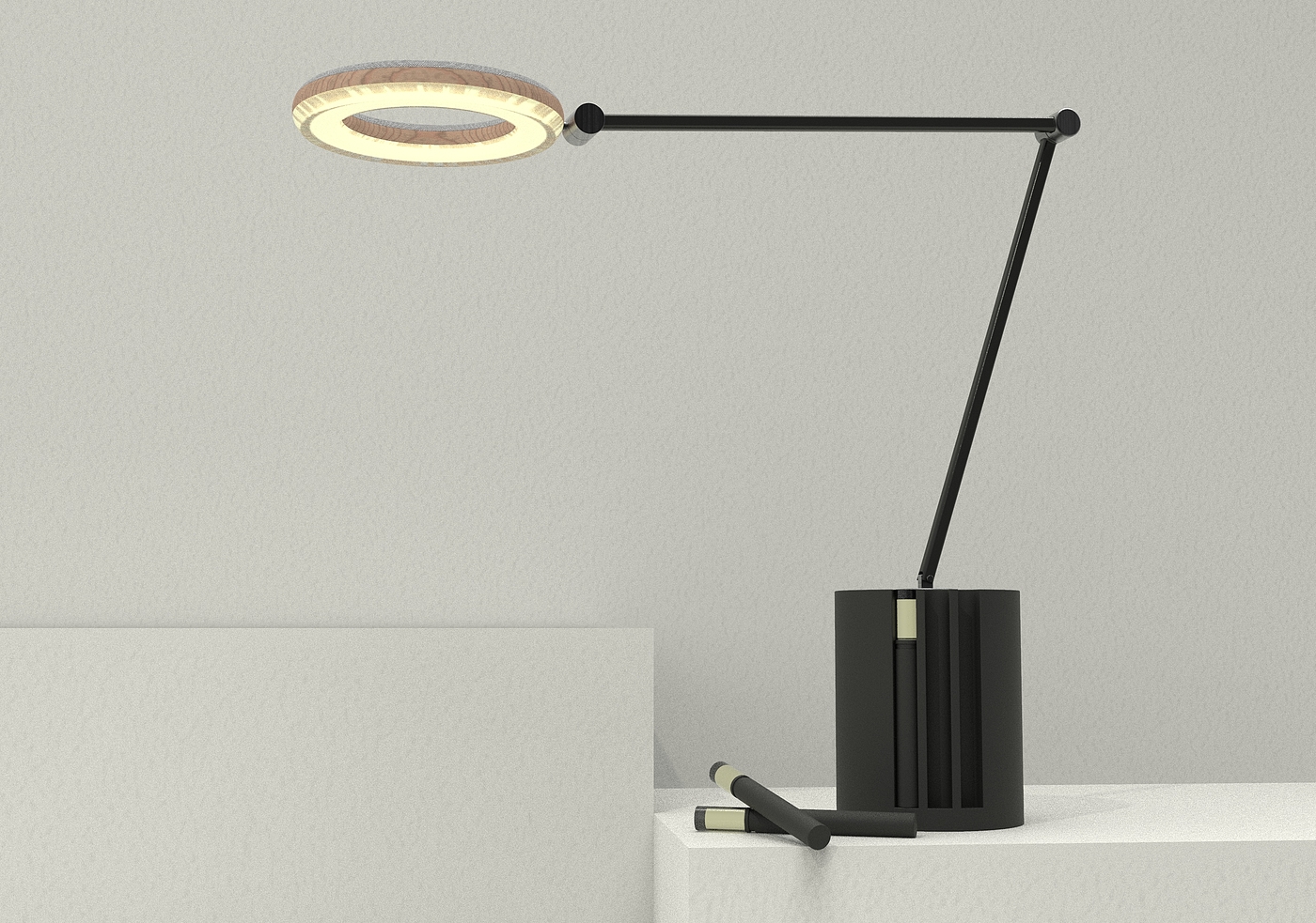 Desk lamp, household appliances, office, interaction，