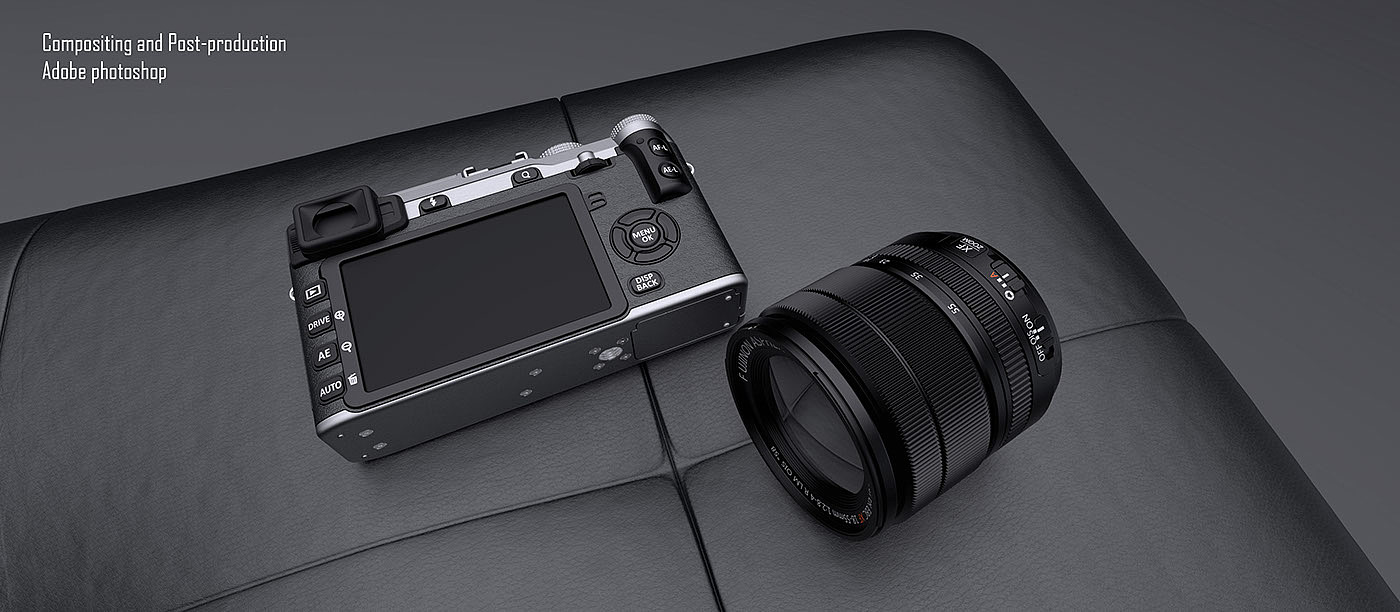 Fuji film company，Fuji film camera，modeling，Render，