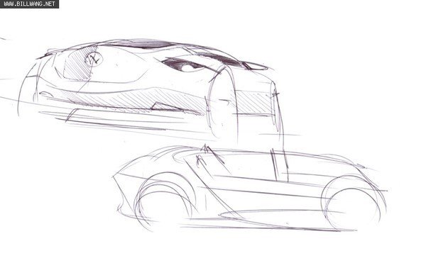 Automobile design，Hand drawn sketch，