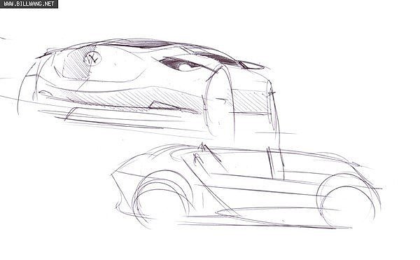 Automobile design，Hand drawn sketch，