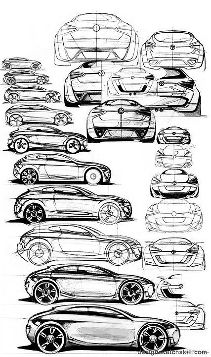 Automobile design，Hand drawn sketch，