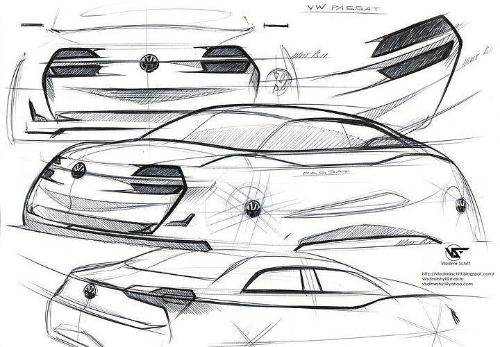 Automobile design，Hand drawn sketch，