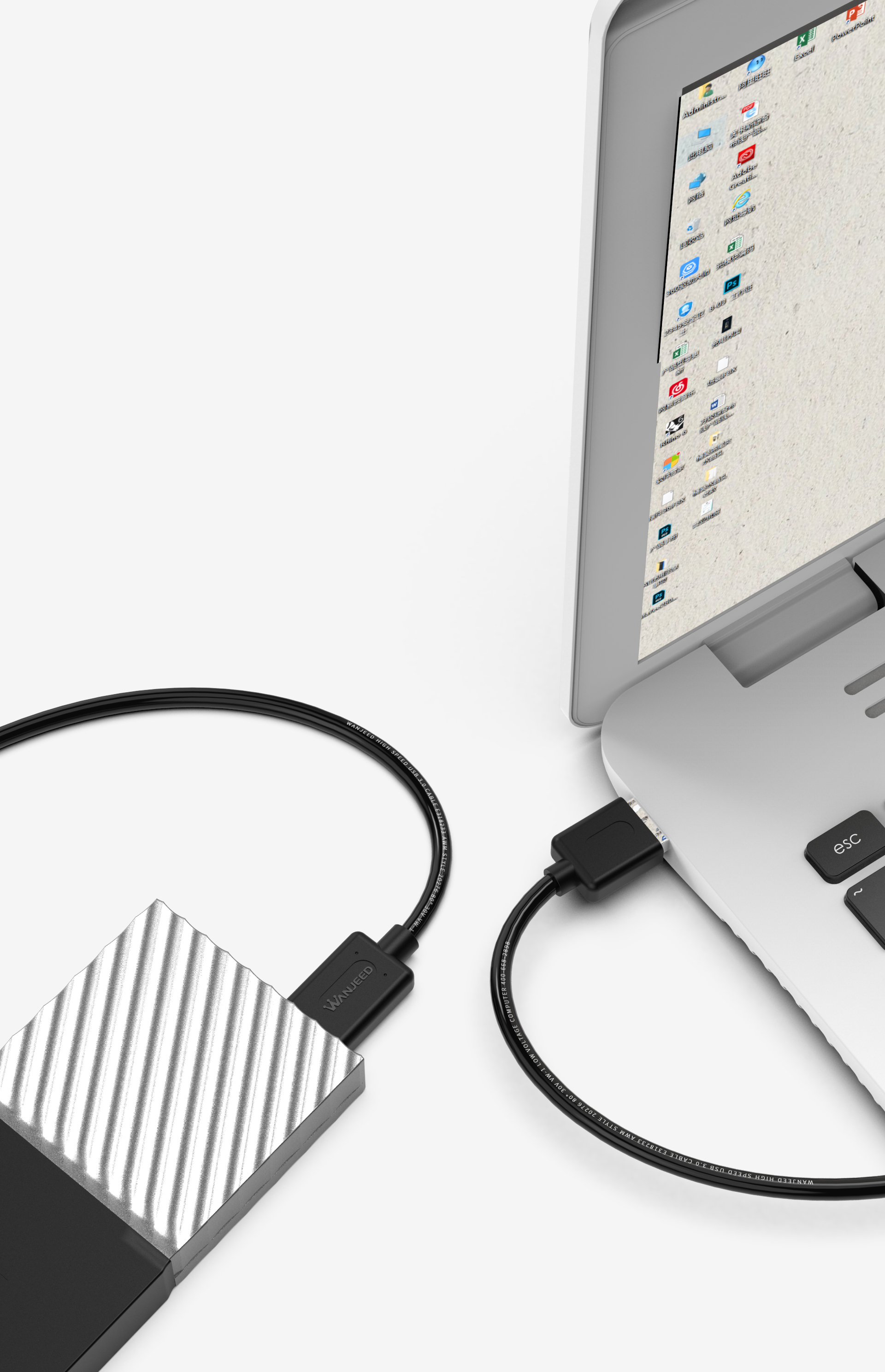 Hard disk cable，Line，keyshot，Render，