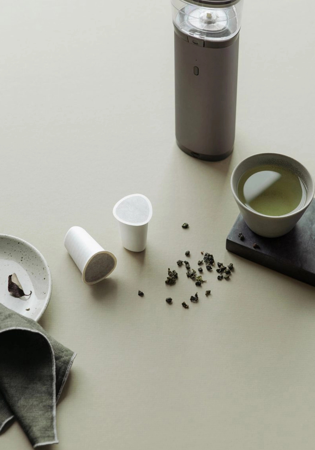 Coffee machine，Hand punch，Tea bag rack，glass，Simplicity，interest，