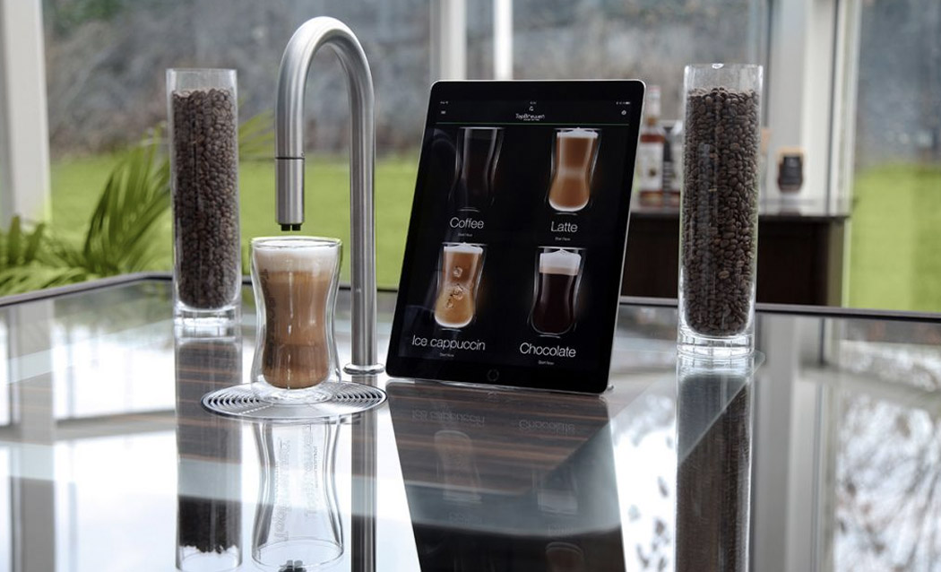 Coffee machine，Hand punch，Tea bag rack，glass，Simplicity，interest，