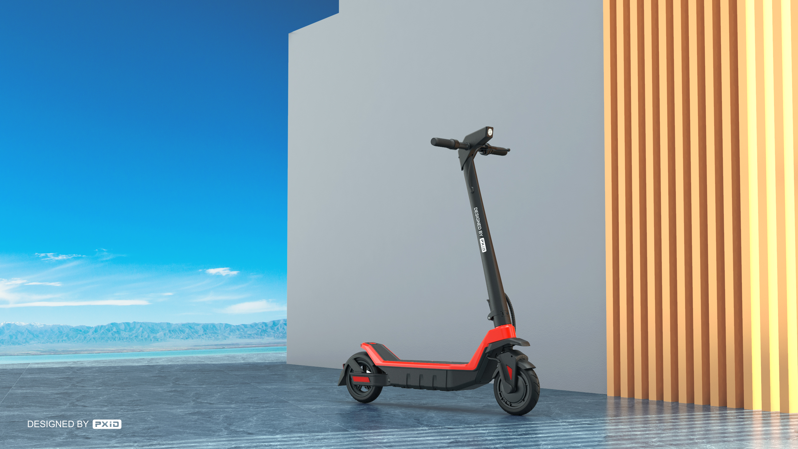 Electric scooter，Scooter design，Design of electric scooter，industrial design，Design of transportation tools，