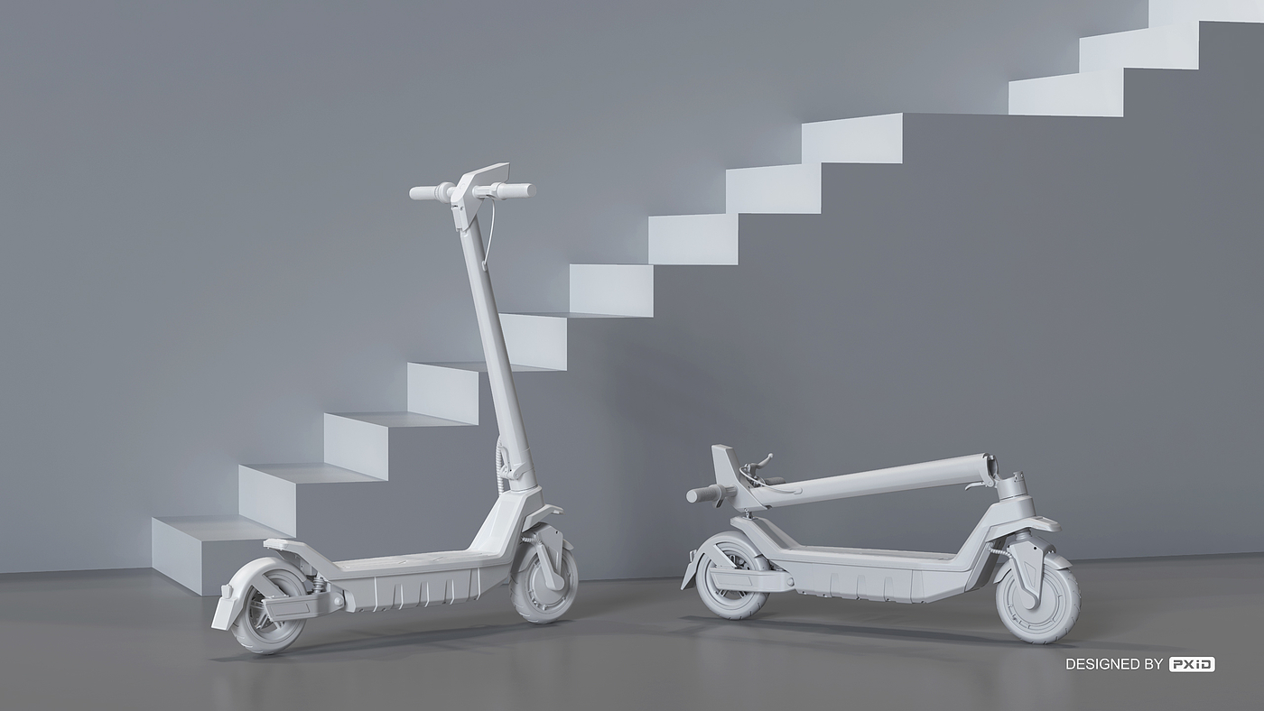 Electric scooter，Scooter design，Design of electric scooter，industrial design，Design of transportation tools，