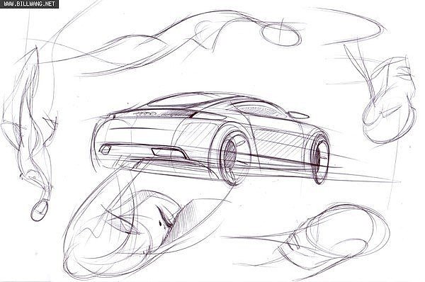 Automobile design，Hand drawn sketch，