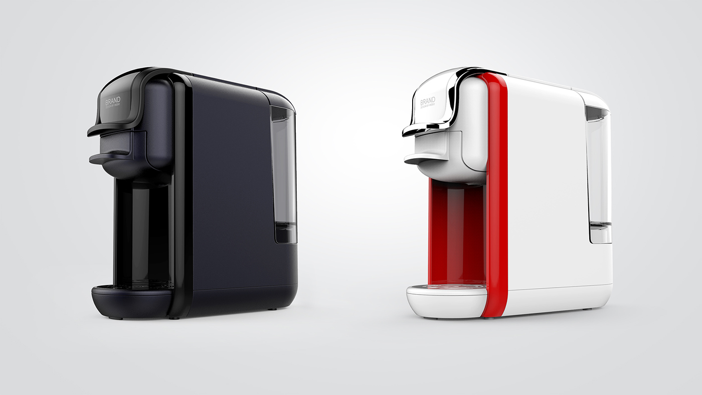 Coffee machine design，Capsule pressure coffee machine，Weibo design，Home appliance design，